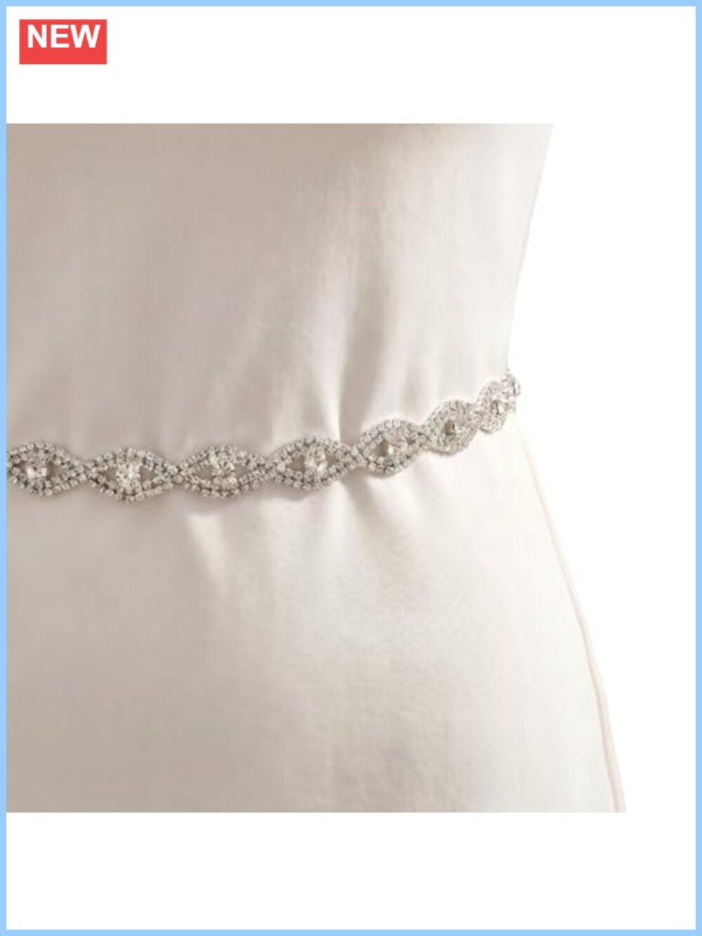Rhinestone Chain Belt Women Crystal Waist Sparkle Thin Formal Dress Party